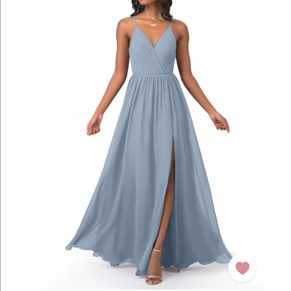 Azazie Gracie Bridesmaids Dress (Dusty Blue)